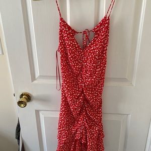 ZARA red floral dress